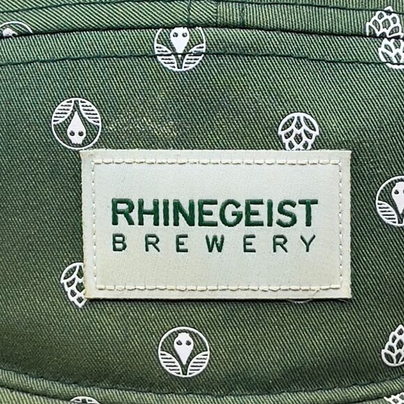 Rhinegeist Brewery Strapback Hat Cap Green 5 panel Beer Cincinnati Ohio USA Mens - Picture 8 of 15